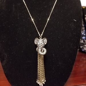 Baublebar Elephant Long Chain Pendant